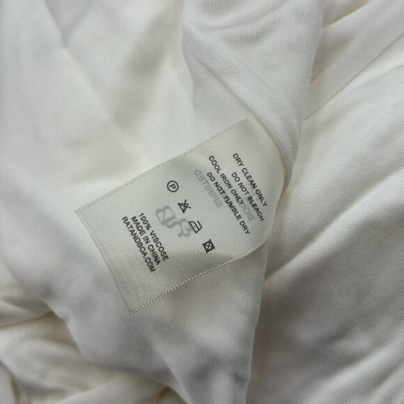 🆕 RAT & BOA 🧿 NWOT Winona White Slinky Cowl Neck Jersey Gown, Sz M - Picture 15 of 16